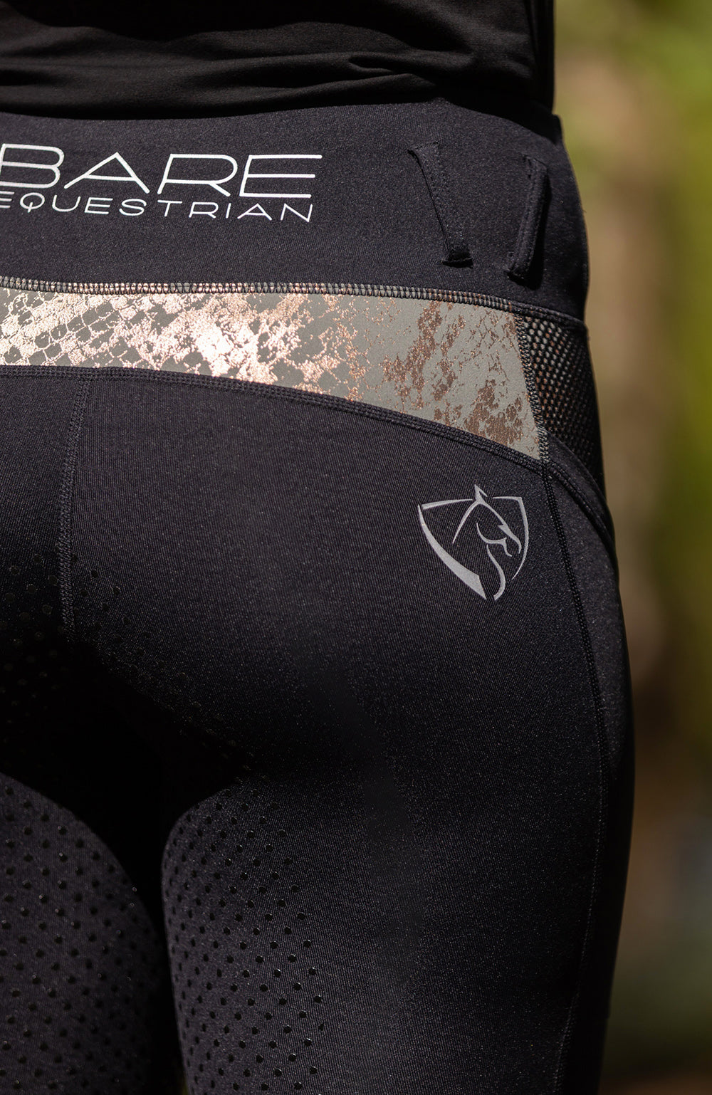 BARE Performance Riding Tights - Military Rose Gold