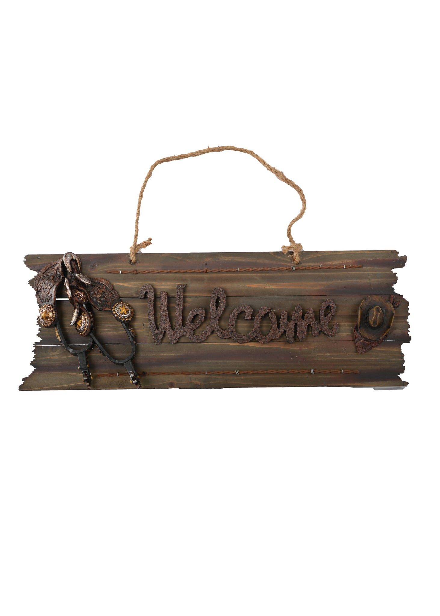 Pure Western Welcome Sign - Cowboy Spurs
