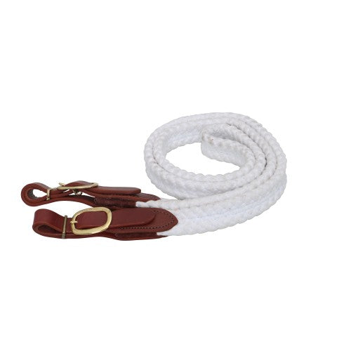 Cottonfields Polocrosse Reins - White