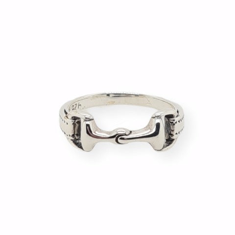 MCJ S/S Ring with Eggbutt Snaffle Bit in Band