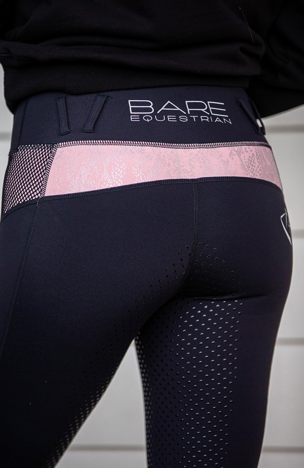 BARE Performance Riding Tights - Black Rose