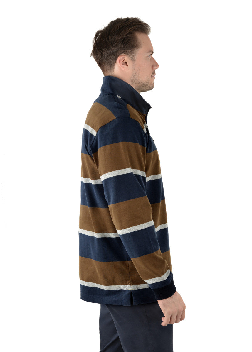 Thomas Cook Men's Alexander Stripe Quarter Zip Rugby