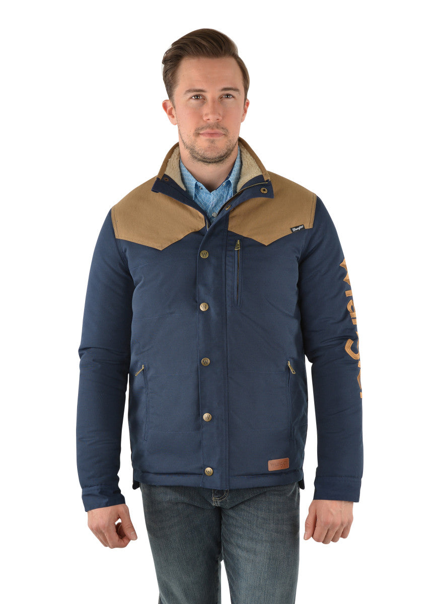 Wrangler Men's Spencer Jacket - Navy/Tan