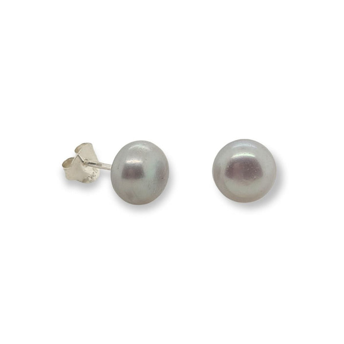 MCJ S/S Earrings with Silver Pearl - 12mm