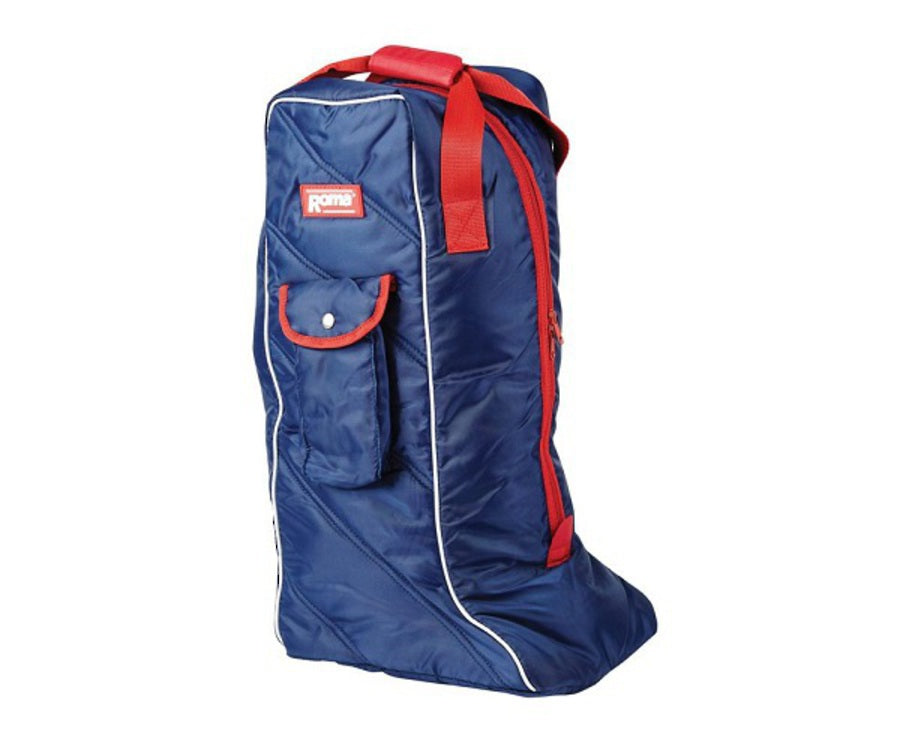 Roma Tall Boot Bag - Navy/Red/White