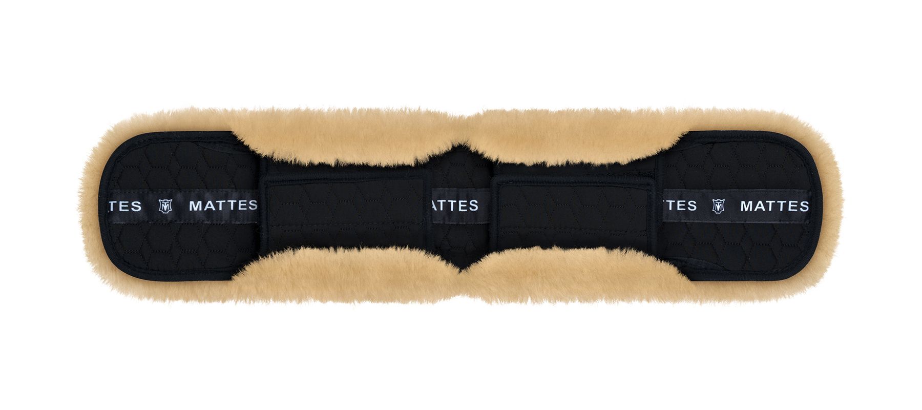 Mattes Lambskin-Dressage Girth Strap Cover with Buckle Flaps